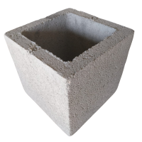 MEIO BLOCO ESTRUTURAL M-20 - CLASSE B-A - 4MPa-12MPa - 19x19x19cm